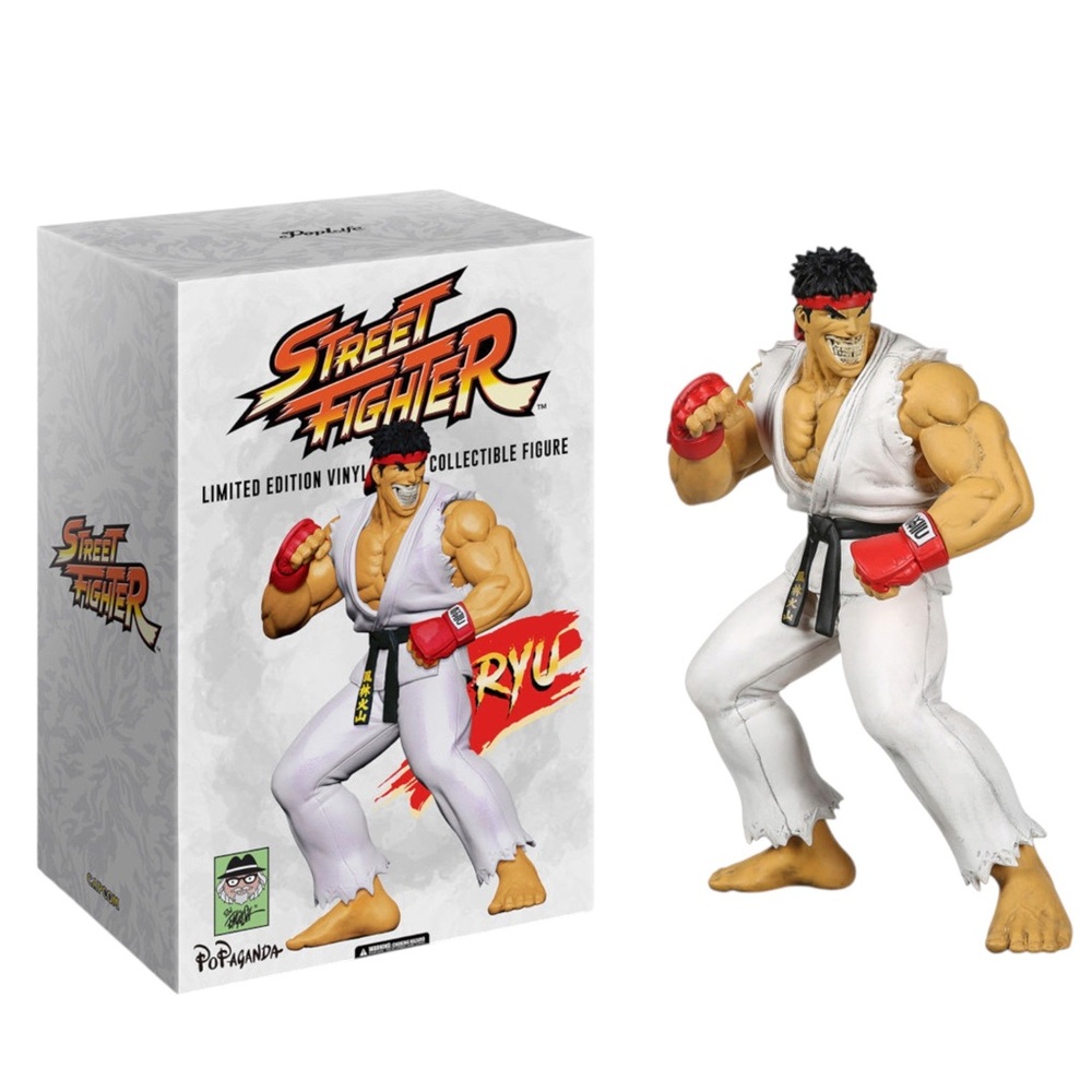 MINDstyle x Popaganda Ron English x Street Fighter Ryu Grin 15" Vinyl Figure